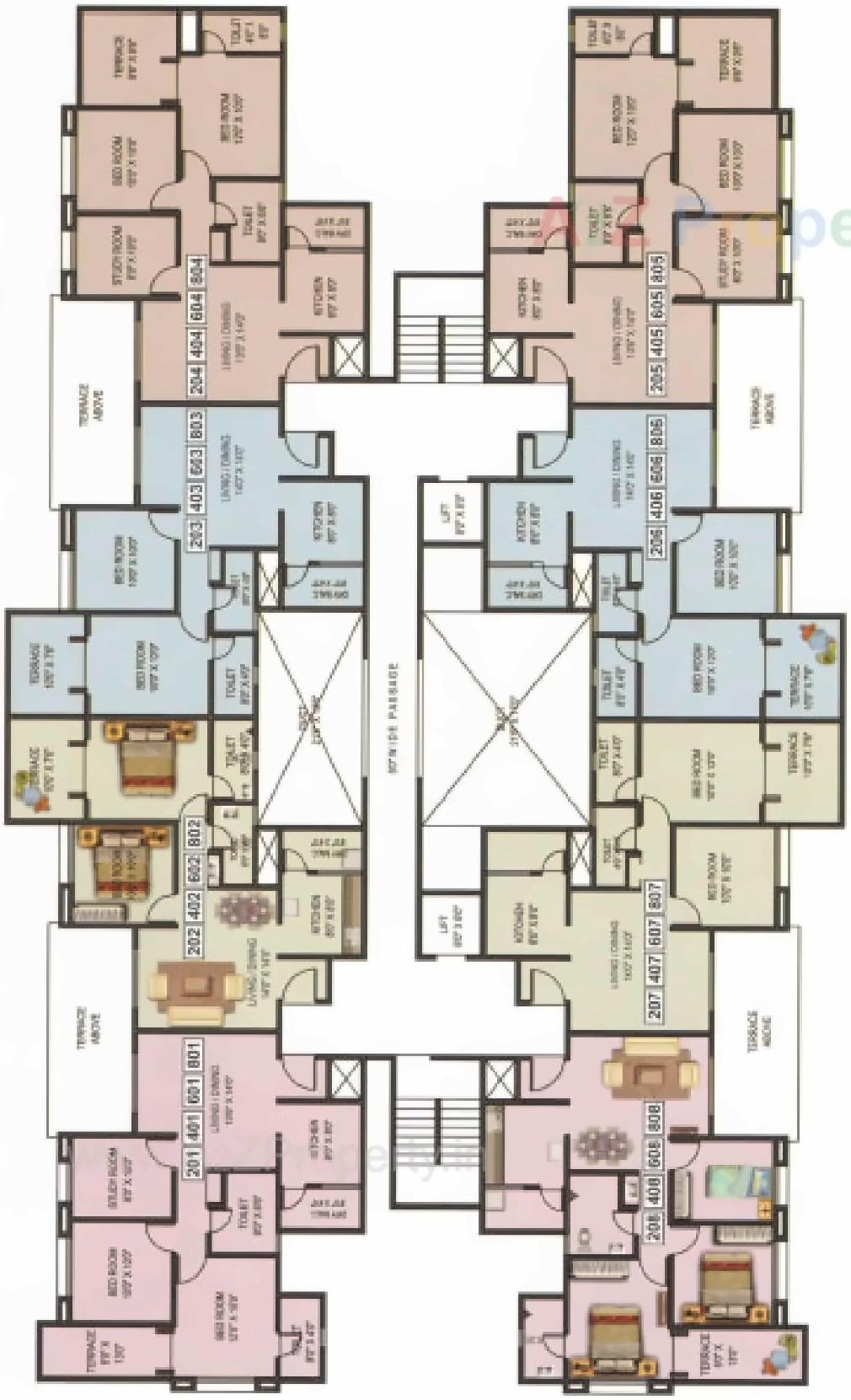 Layout of real estate project E located at Wagholi, Pune, Maharashtra