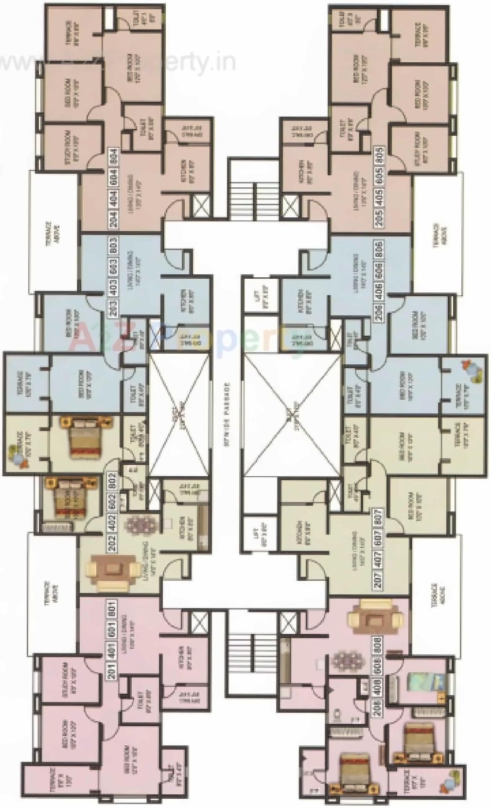 Layout of real estate project E located at Wagholi, Pune, Maharashtra