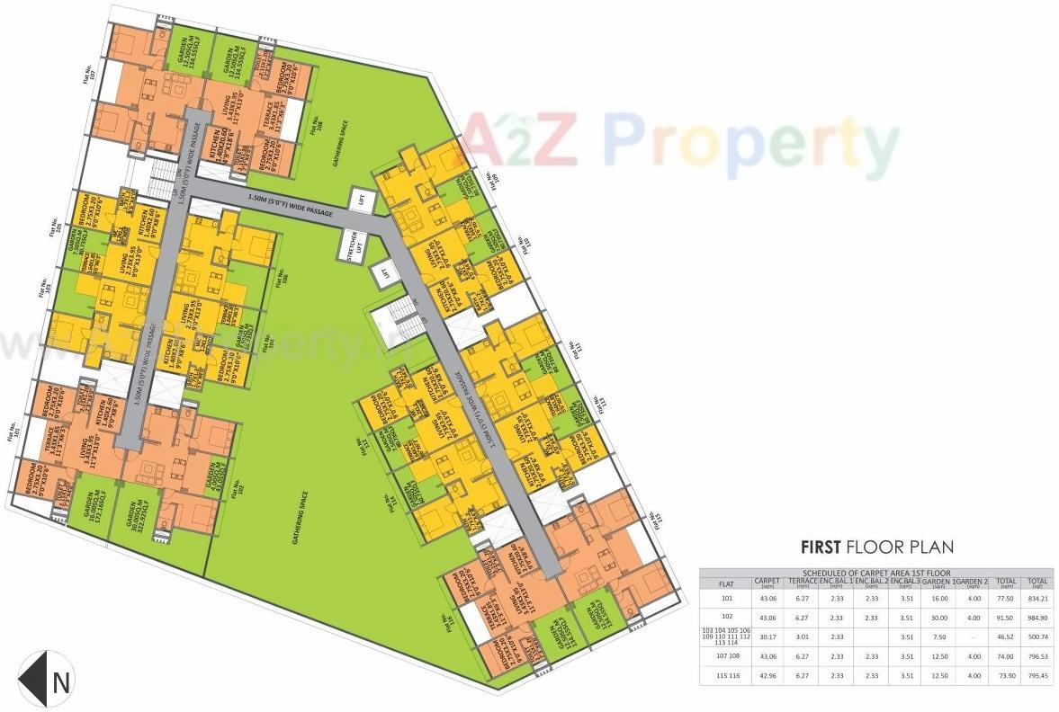 Layout of real estate project Eastern Elegance located at Manjari-bk, Pune, Maharashtra