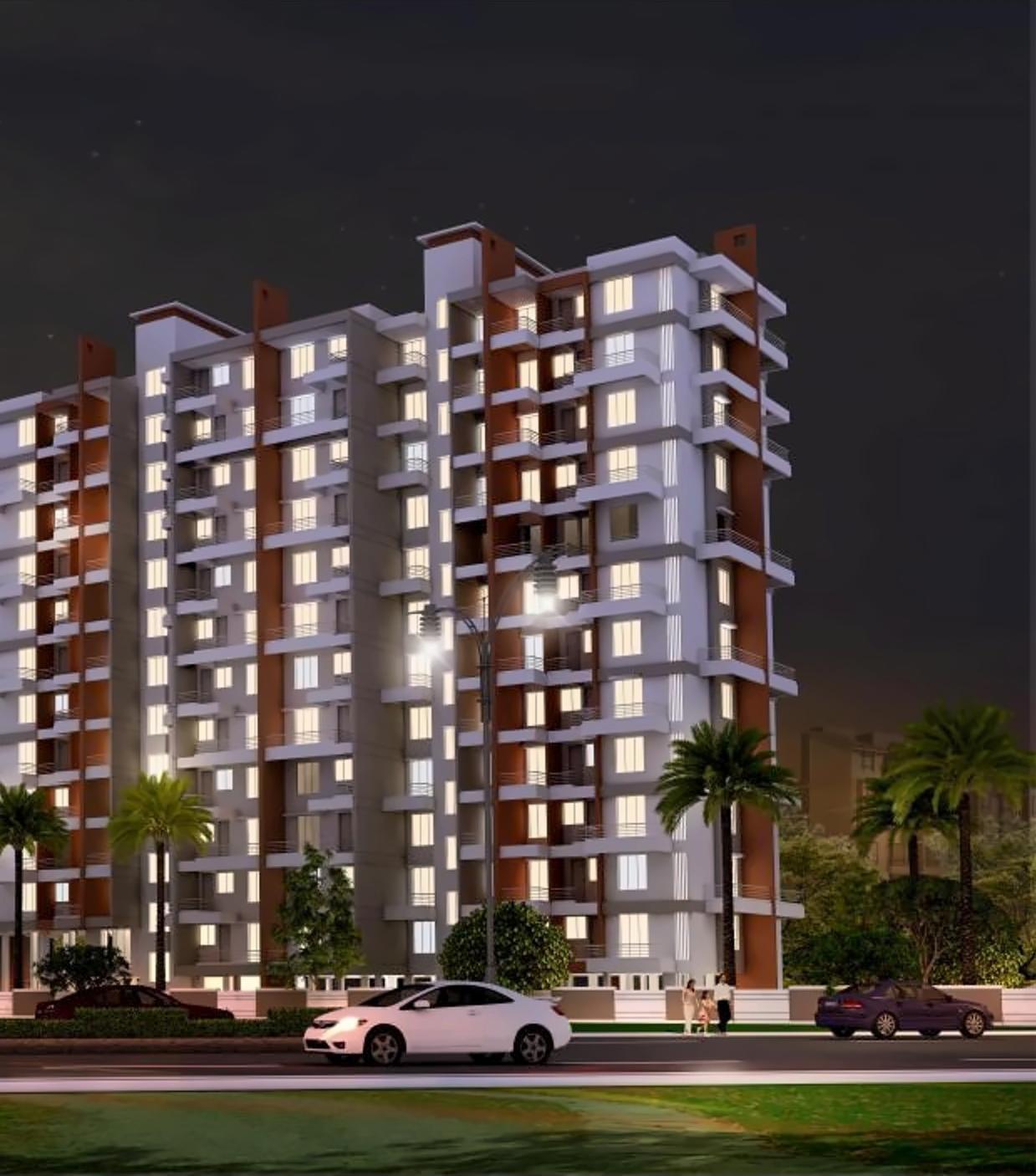 3D Elevation of real estate project Eco Park located at Charholi, Pune, Maharashtra