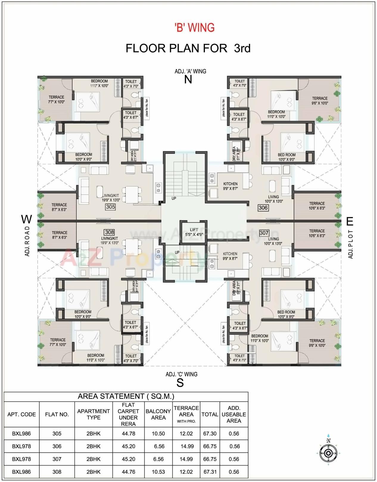 Layout of real estate project Ekdant located at Kothrud, Pune, Maharashtra