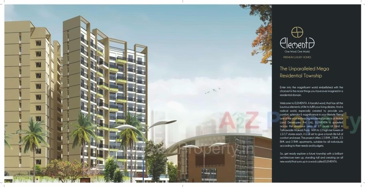 3D Elevation of real estate project Elementa located at Tathwade, Pune, Maharashtra