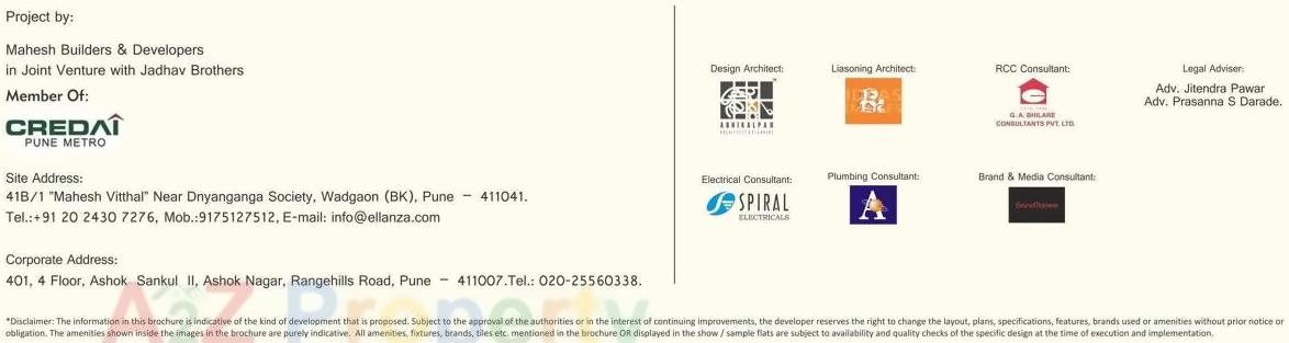  of real estate project Ellanza located at Wadgaon-bk, Pune, Maharashtra