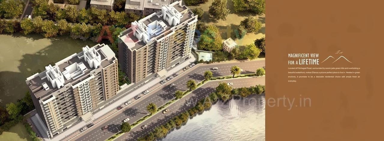 3D Elevation of real estate project Ellanza located at Wadgaon-bk, Pune, Maharashtra