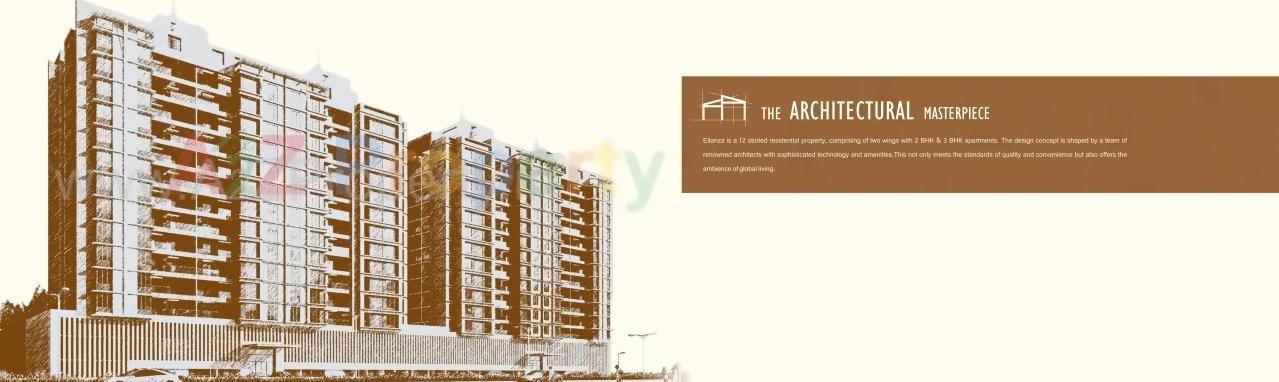 3D Elevation of real estate project Ellanza located at Wadgaon-bk, Pune, Maharashtra