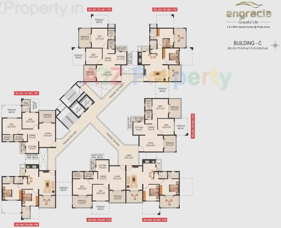 Layout of real estate project Engracia located at Pimpale-gurav, Pune, Maharashtra