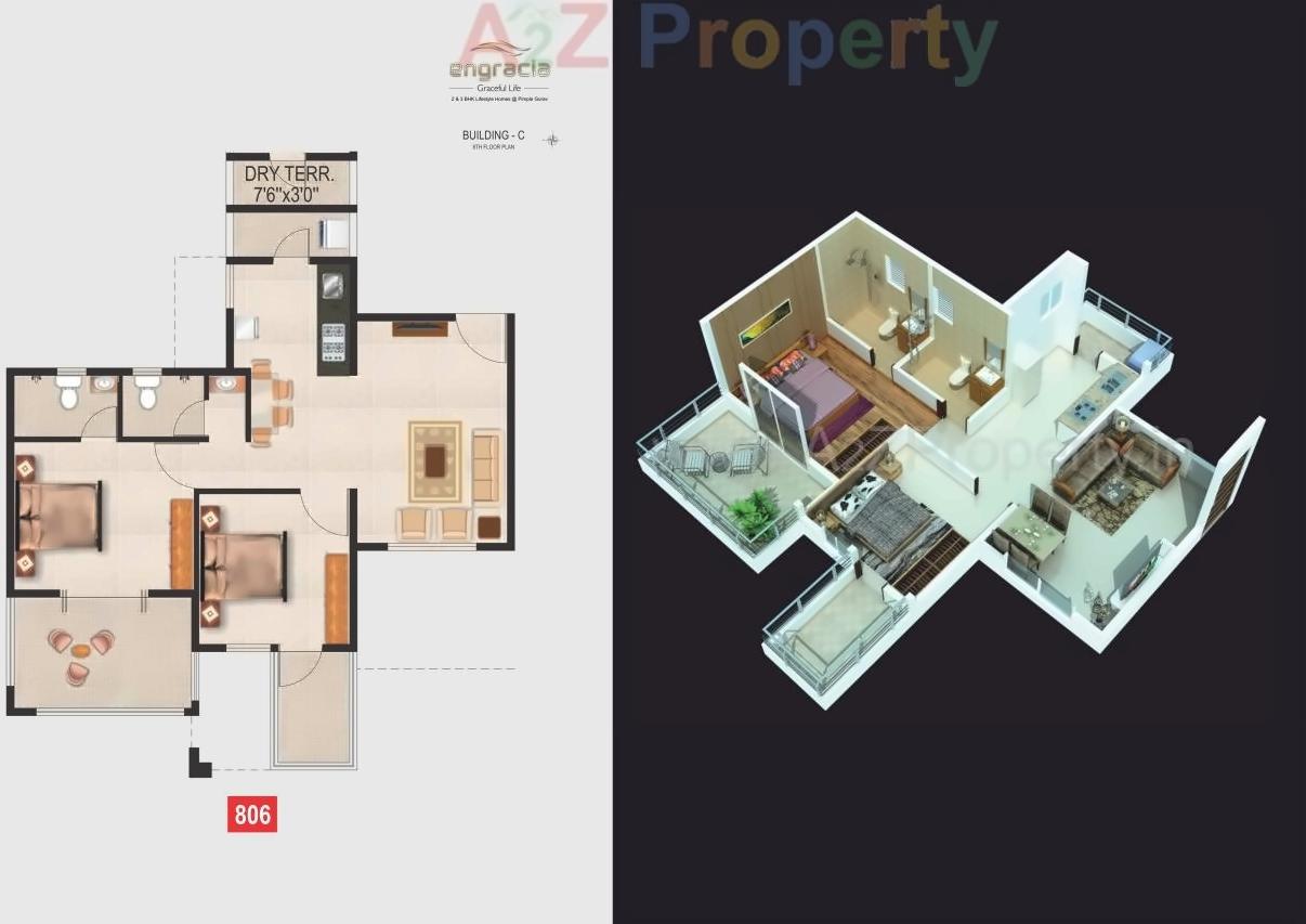 Layout of real estate project Engracia located at Pimpale-gurav, Pune, Maharashtra