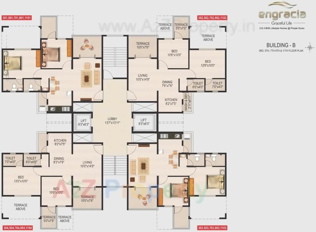 Layout of real estate project Engracia located at Pimpale-gurav, Pune, Maharashtra