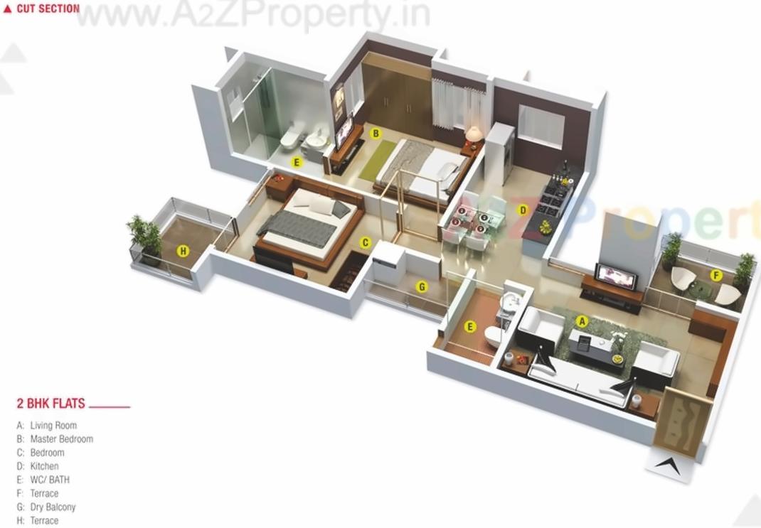 Layout of real estate project Erande Hills located at Kharadi, Pune, Maharashtra