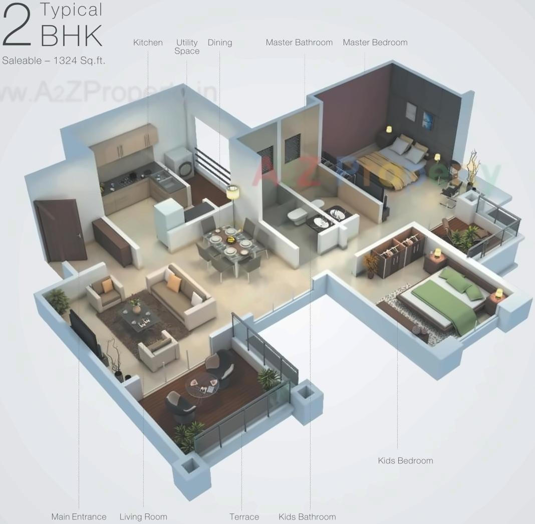 Layout of real estate project Eternia located at Hadapsar, Pune, Maharashtra