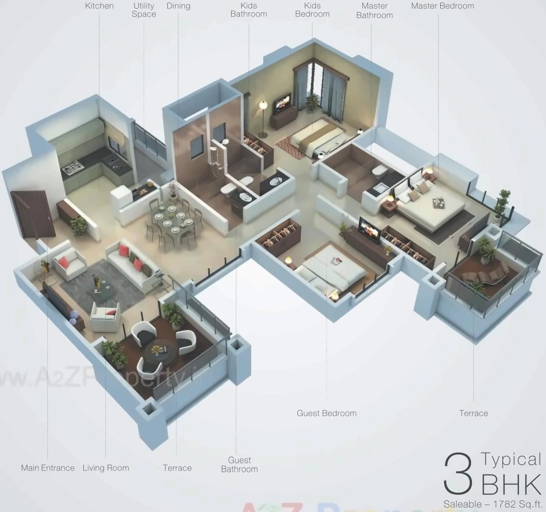 Layout of real estate project Eternia located at Hadapsar, Pune, Maharashtra