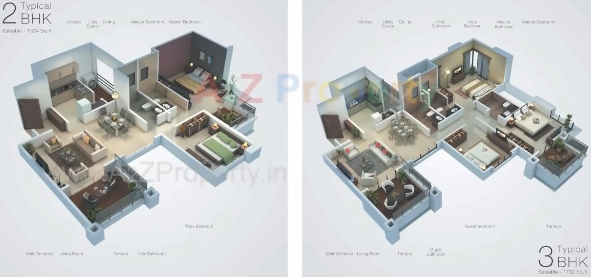Layout of real estate project Eternia located at Hadapsar, Pune, Maharashtra