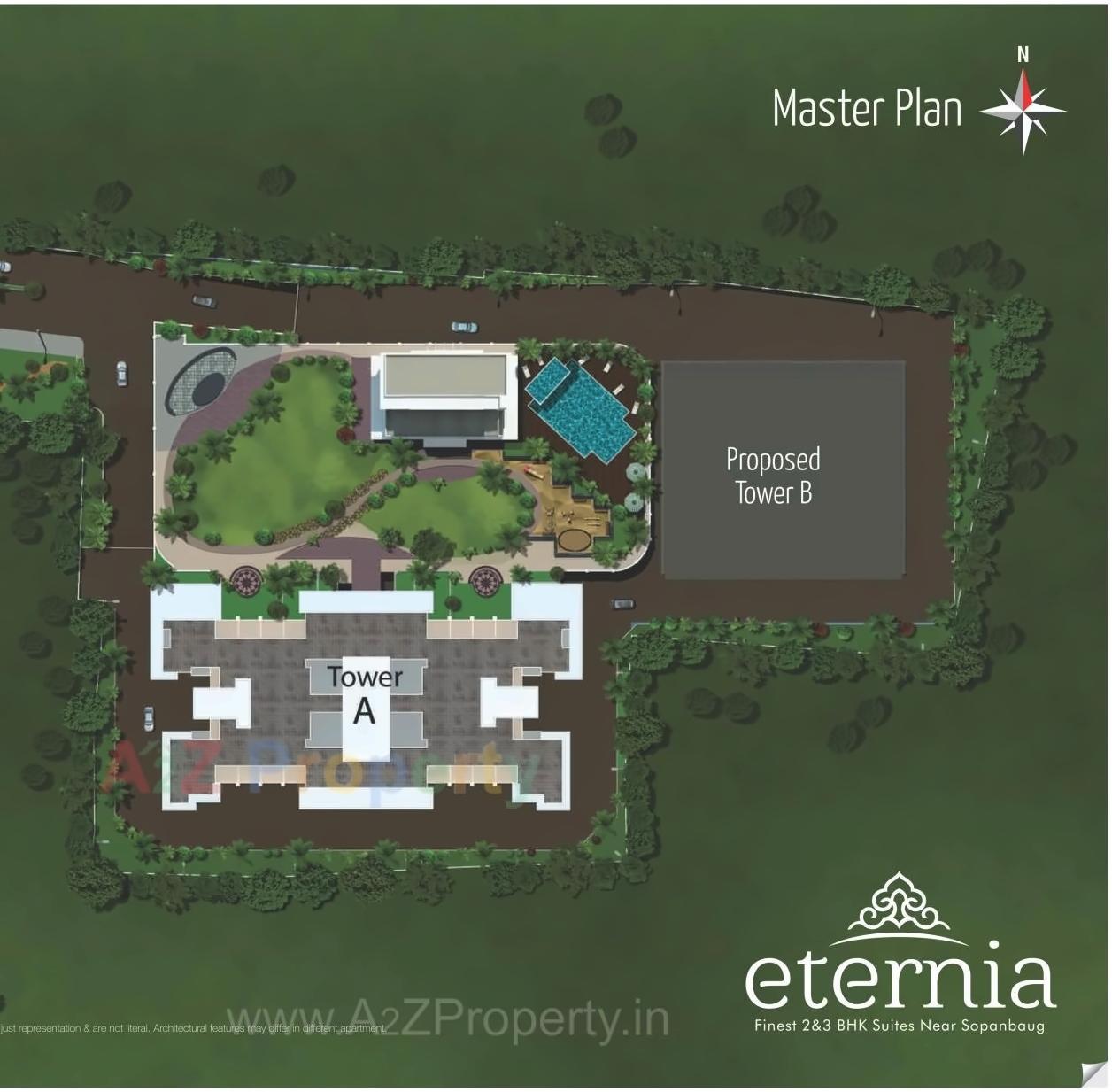 Layout of real estate project Eternia located at Hadapsar, Pune, Maharashtra