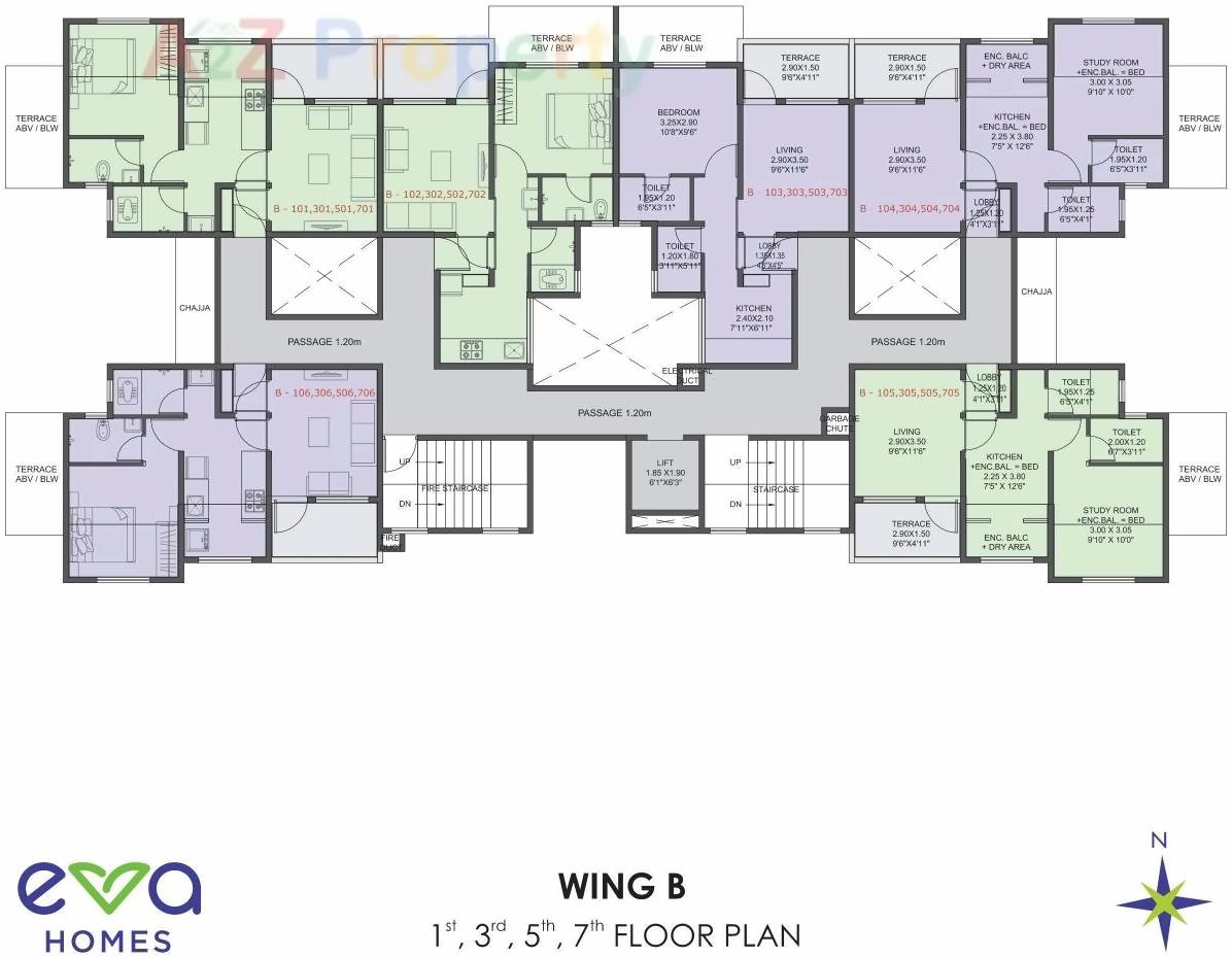 Layout of real estate project Eva Homes located at Pimpri-chinchawad-m-corp, Pune, Maharashtra