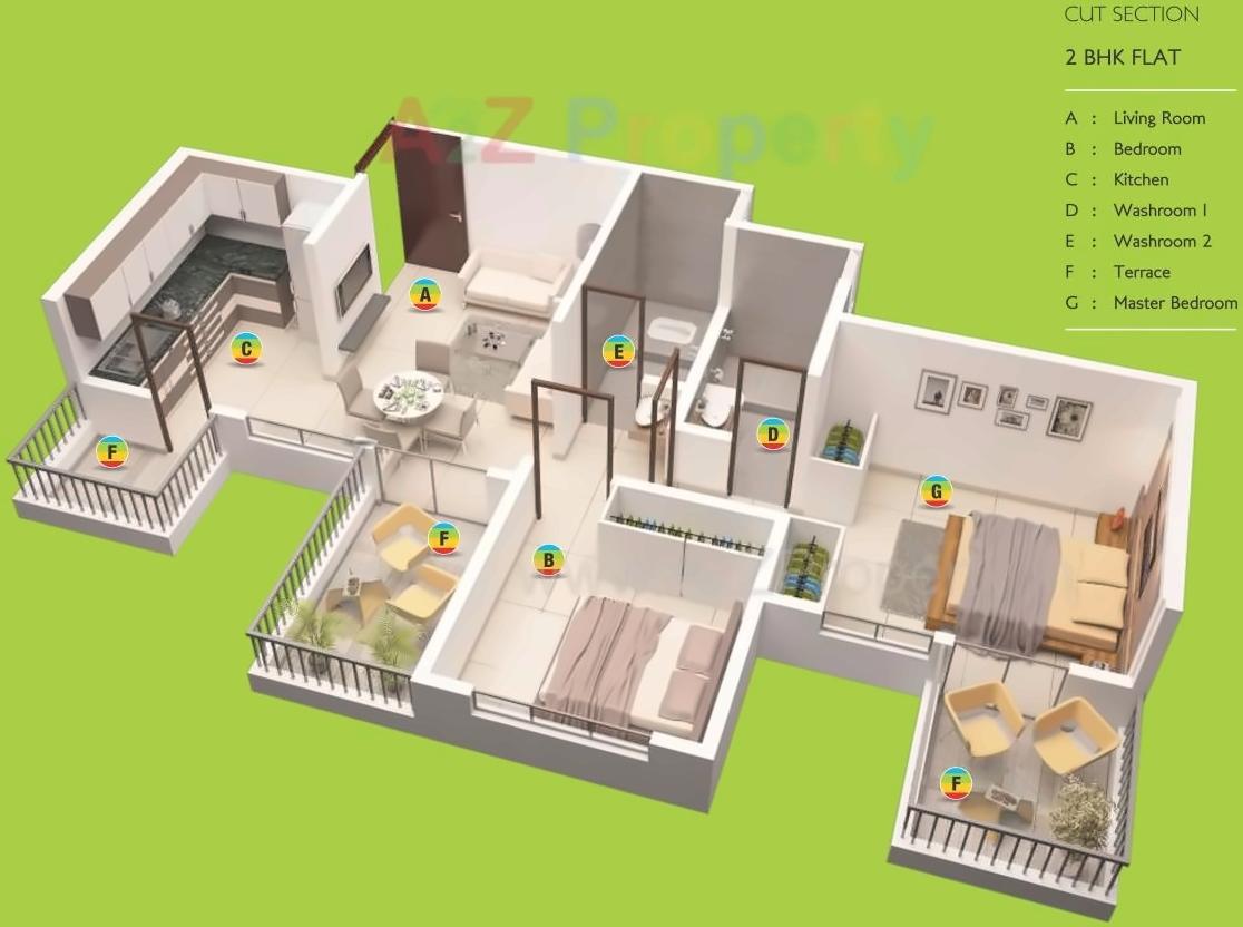 Layout of real estate project Excel Corona Residency B located at Pimpri-chinchawad-m-corp, Pune, Maharashtra