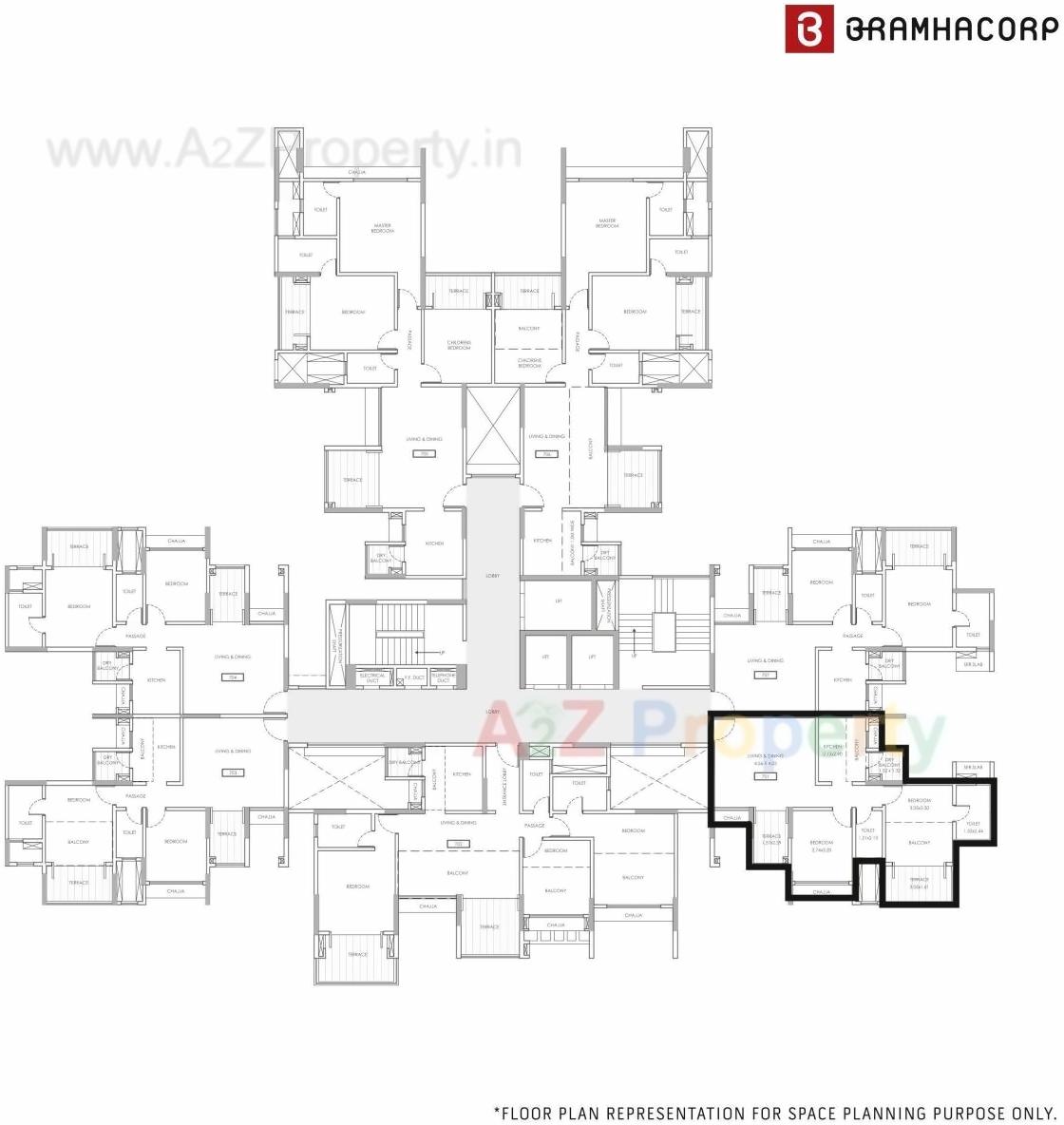 Layout of real estate project F Residences T5 T6 T located at Vadgaonsheri, Pune, Maharashtra