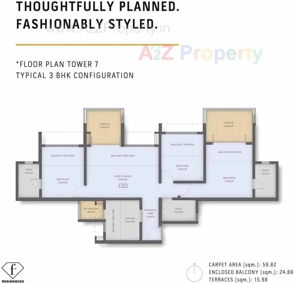 Layout of real estate project F Residences T5 T6 T located at Vadgaonsheri, Pune, Maharashtra