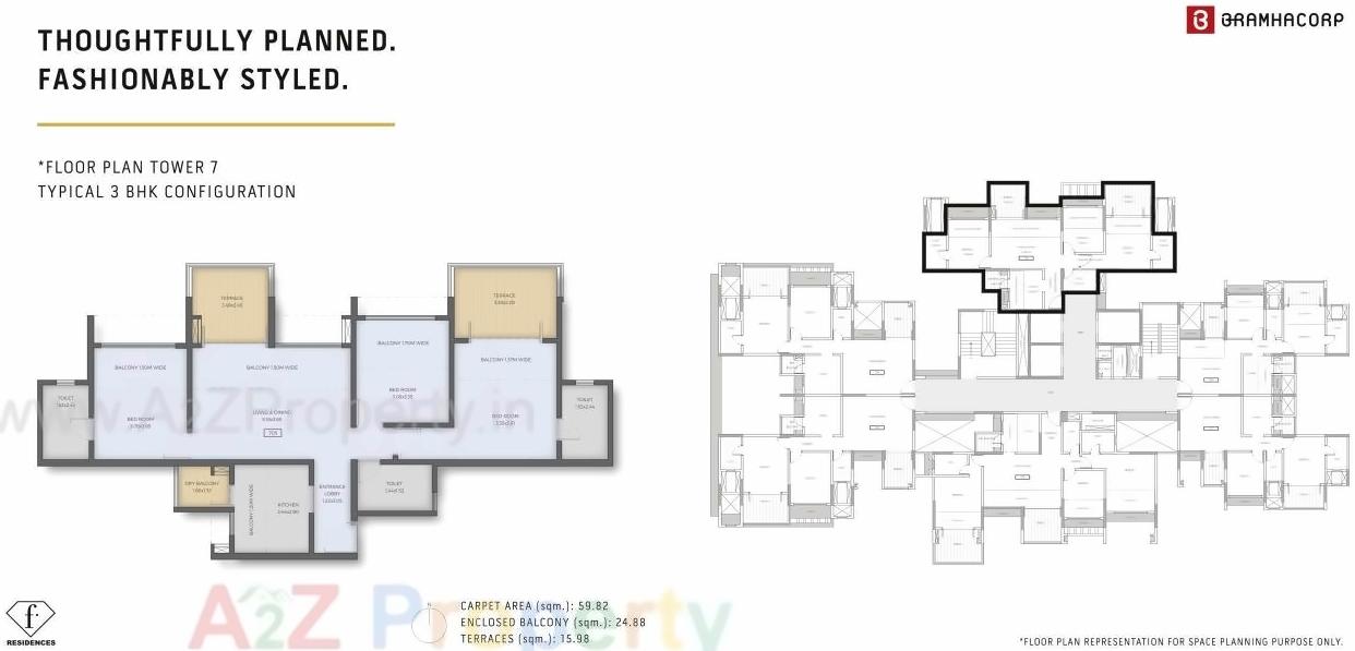 Layout of real estate project F Residences T5 T6 T located at Vadgaonsheri, Pune, Maharashtra
