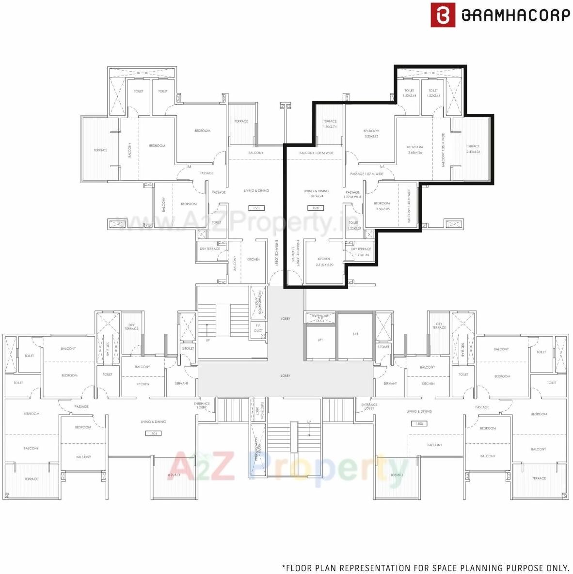 Layout of real estate project F Residences T5 T6 T located at Vadgaonsheri, Pune, Maharashtra