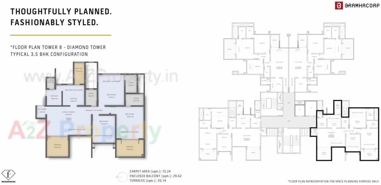 Layout of real estate project F Residences T5 T6 T located at Vadgaonsheri, Pune, Maharashtra