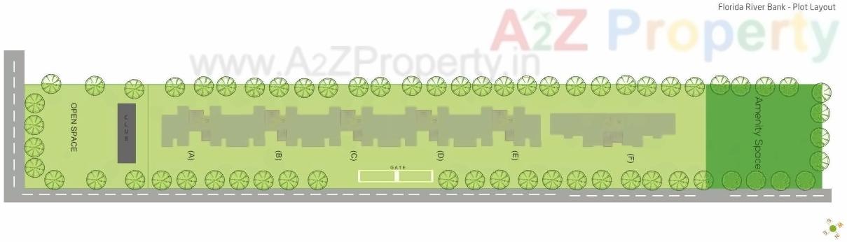 Layout of real estate project Florida River Bank located at Mundhawa, Pune, Maharashtra
