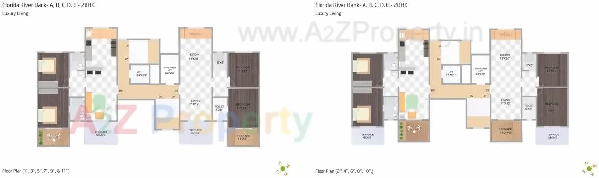 Layout of real estate project Florida River Bank located at Mundhawa, Pune, Maharashtra