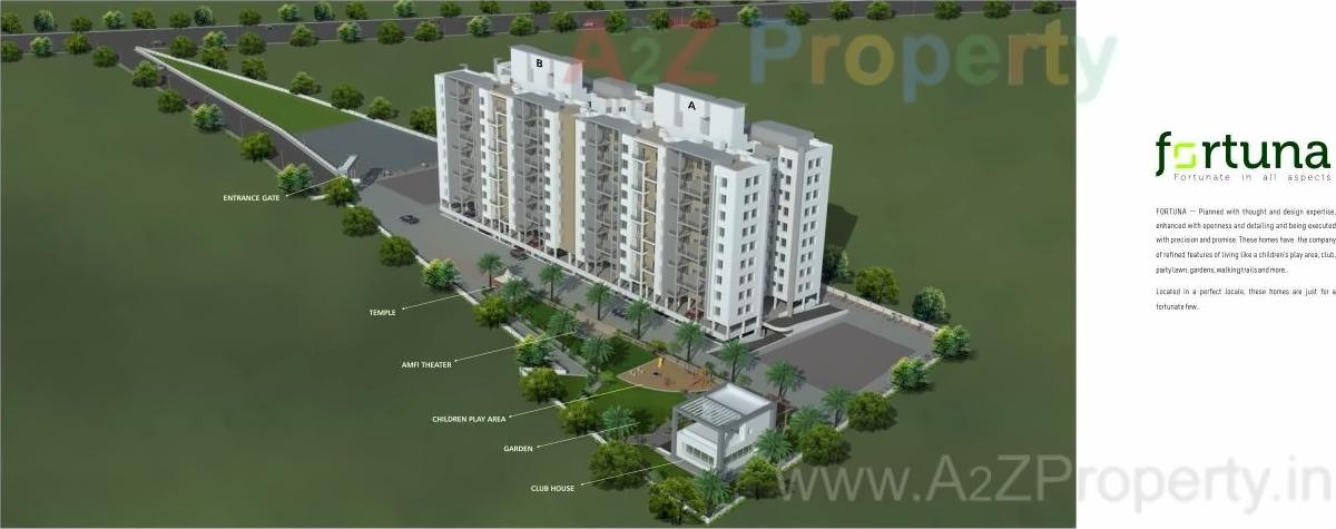 3D Elevation of real estate project Fortuna located at Pune-m-corp, Pune, Maharashtra