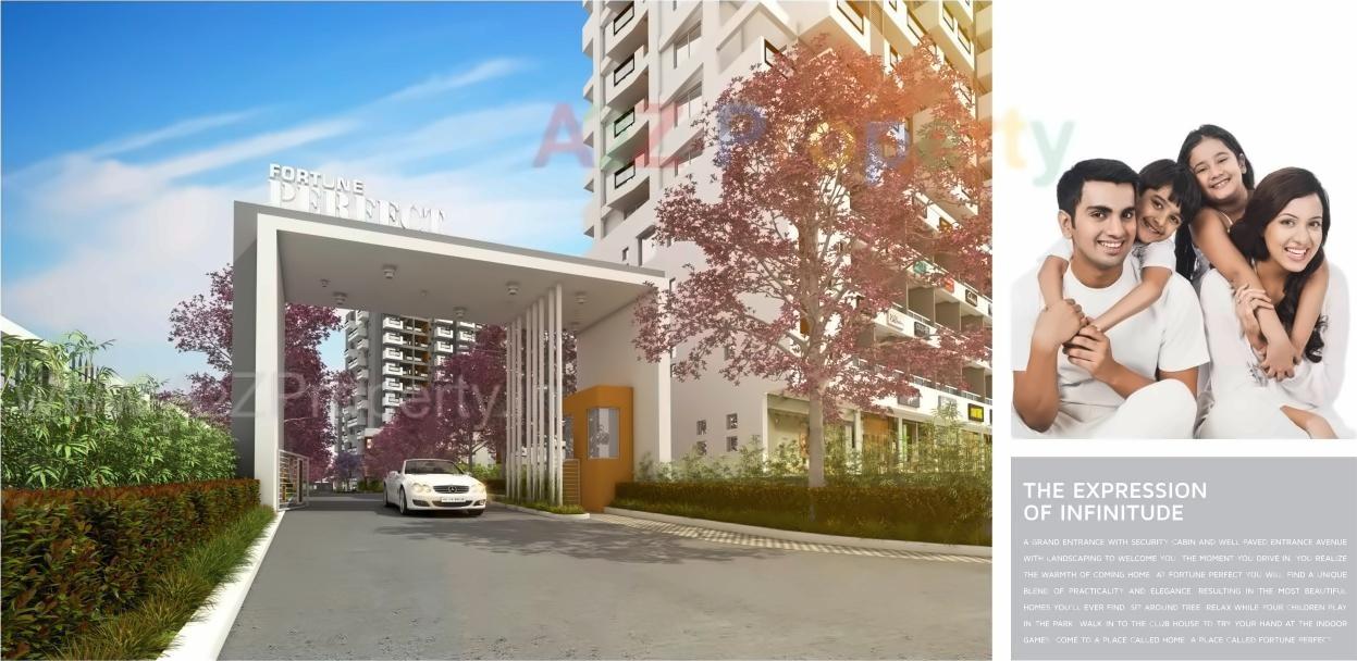 3D Elevation of real estate project Fortune Perfect located at Pune-m-corp, Pune, Maharashtra