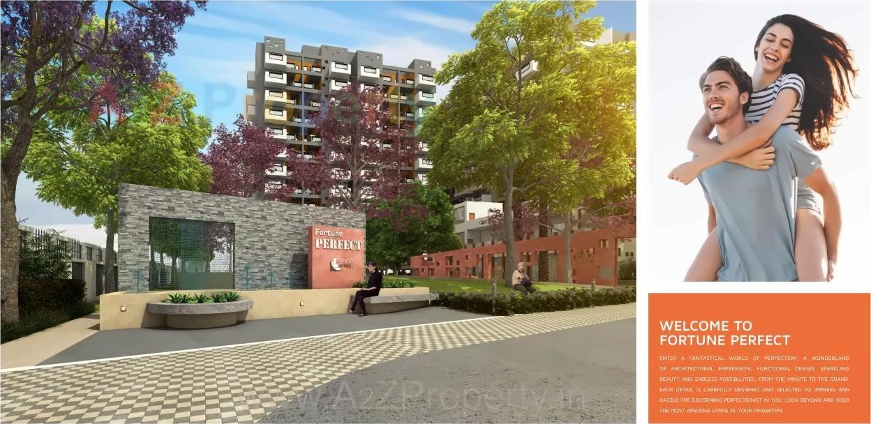 3D Elevation of real estate project Fortune Perfect located at Pune-m-corp, Pune, Maharashtra