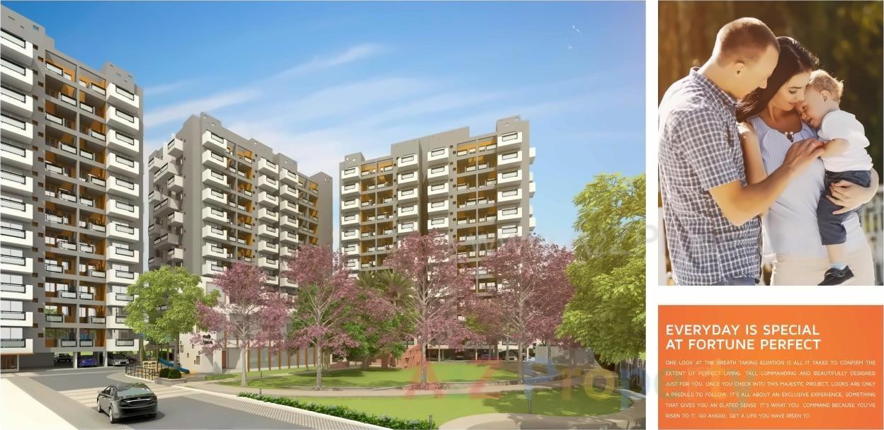 3D Elevation of real estate project Fortune Perfect located at Pune-m-corp, Pune, Maharashtra