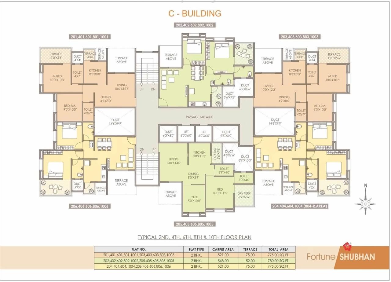 Layout of real estate project Fortune Shubhan located at Pune-m-corp, Pune, Maharashtra
