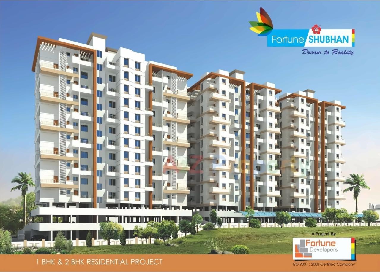 3D Elevation of real estate project Fortune Shubhan located at Pune-m-corp, Pune, Maharashtra