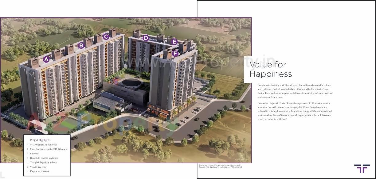 3D Elevation of real estate project Fusion Towers located at Bhoirwadi, Pune, Maharashtra