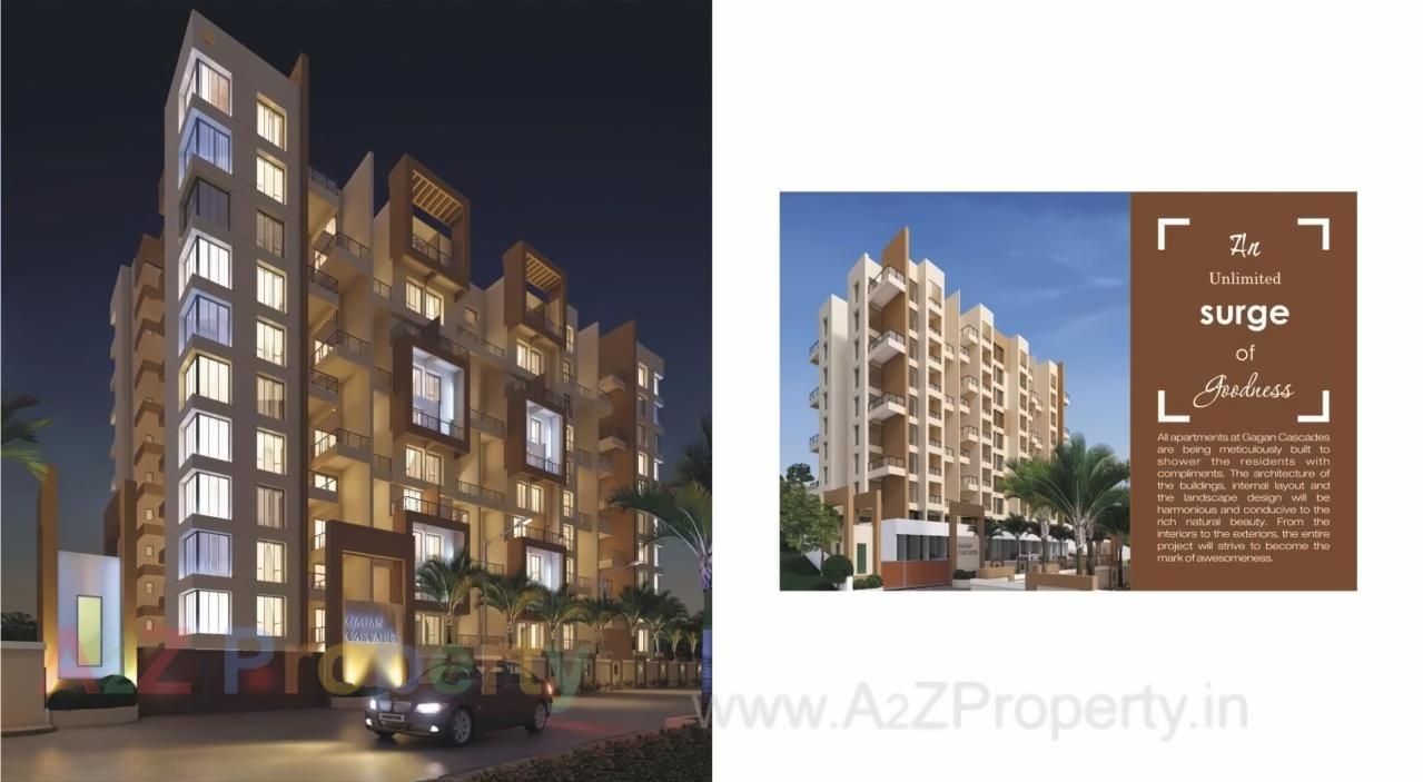 3D Elevation of real estate project Gagan Cascades located at Pisoli, Pune, Maharashtra