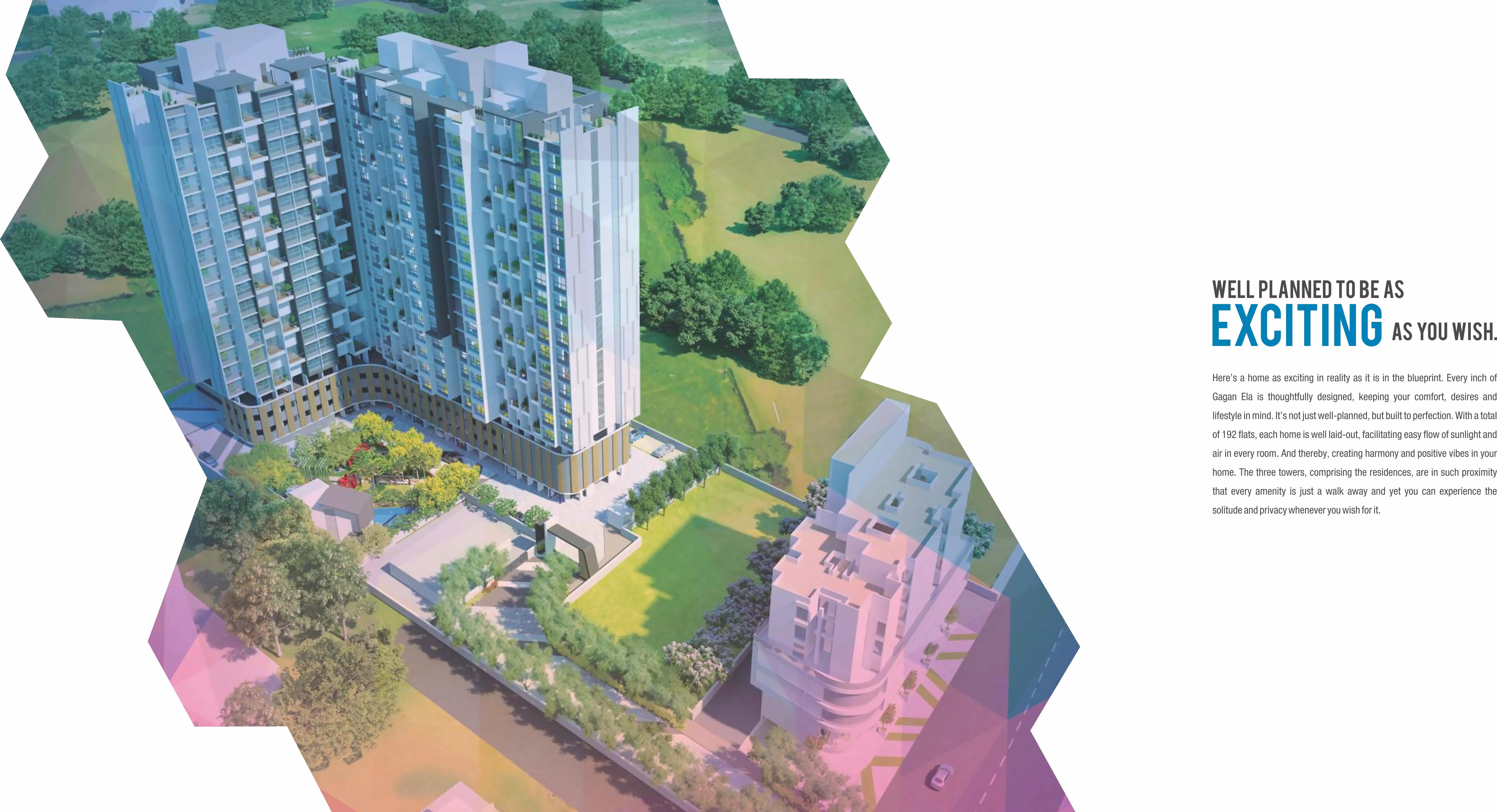 3D Elevation of real estate project Gagan Ela located at Mohammadwadi, Pune, Maharashtra