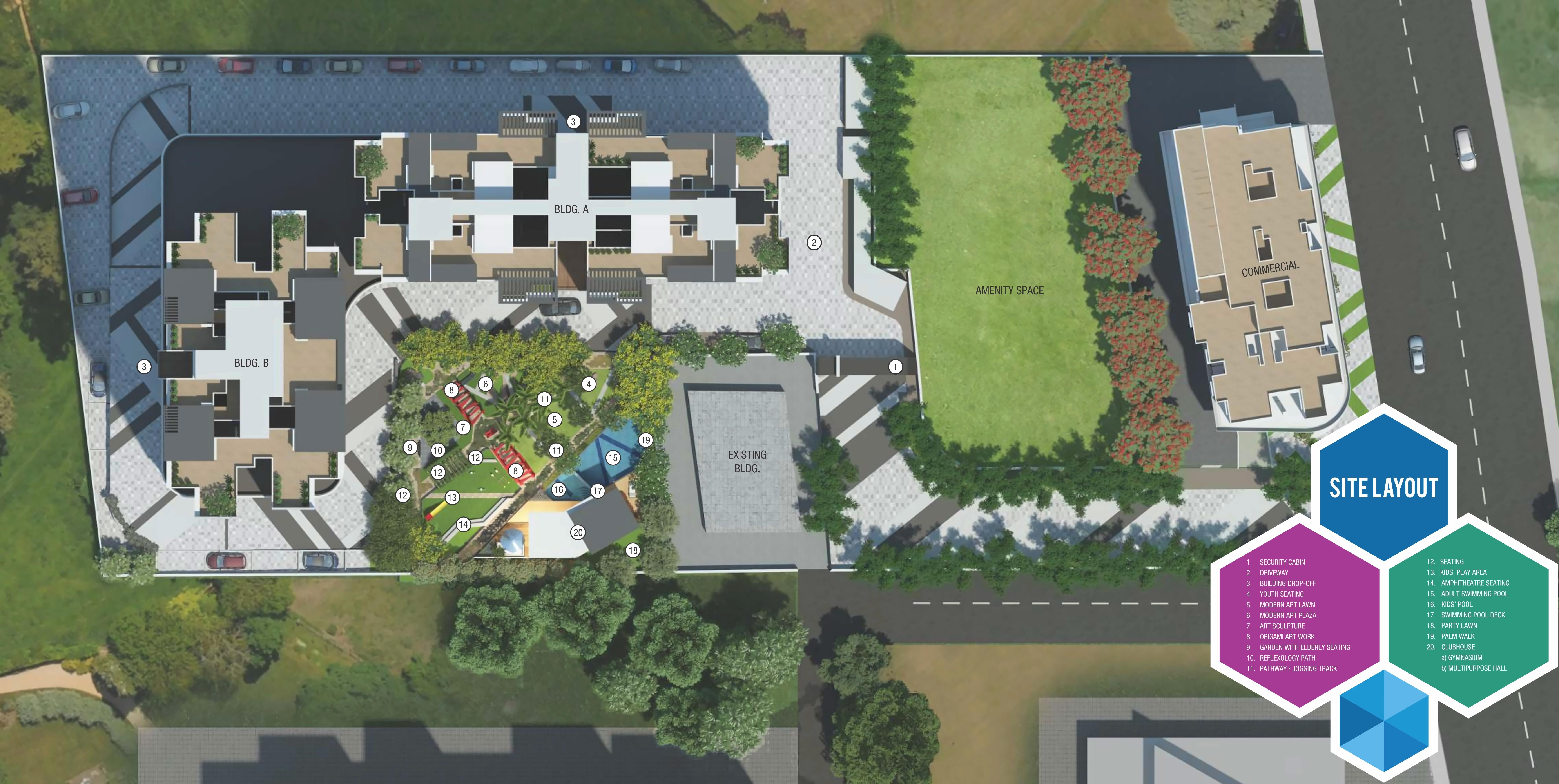 Layout of real estate project Gagan Ela located at Mohammadwadi, Pune, Maharashtra