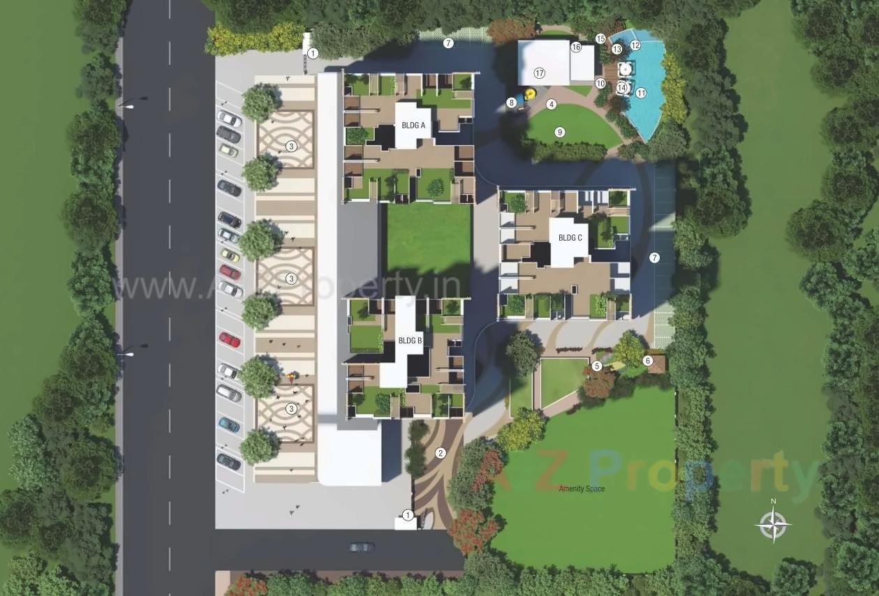 Layout of real estate project Gagan Signet located at Kondhwa-bk, Pune, Maharashtra