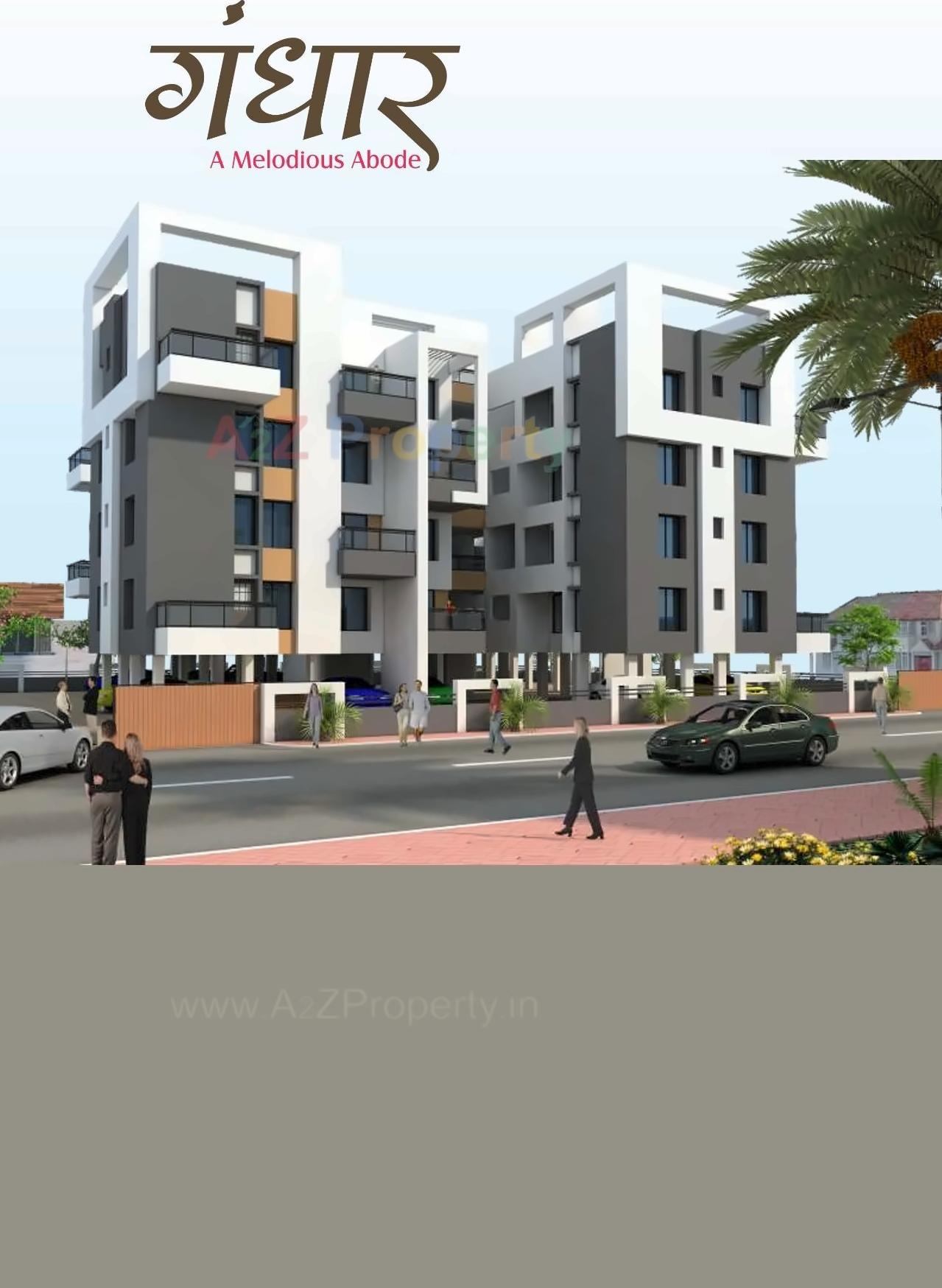 3D Elevation of real estate project Gandhaar located at Pune-m-corp, Pune, Maharashtra