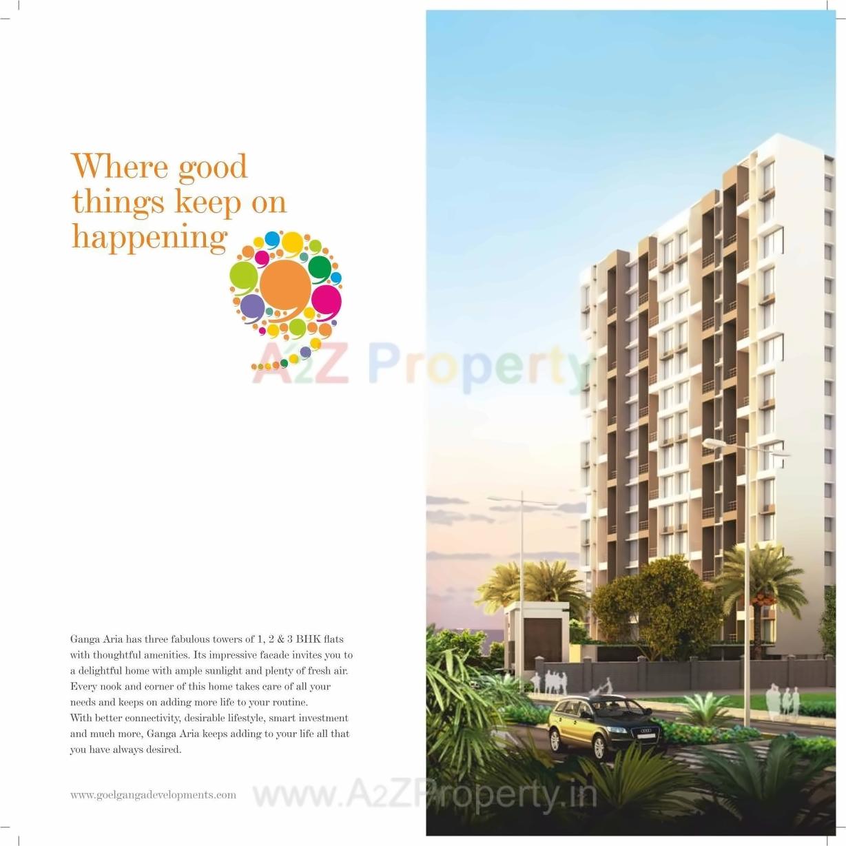 3D Elevation of real estate project Ganga Aria located at Dhanori, Pune, Maharashtra