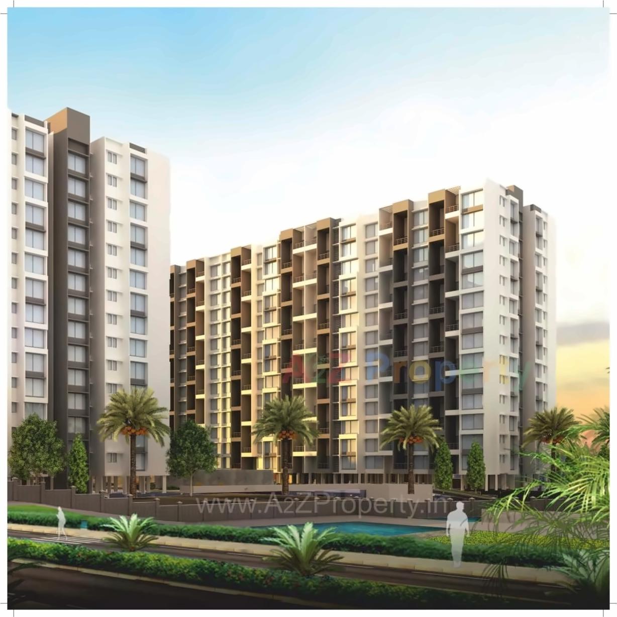 3D Elevation of real estate project Ganga Aria located at Dhanori, Pune, Maharashtra