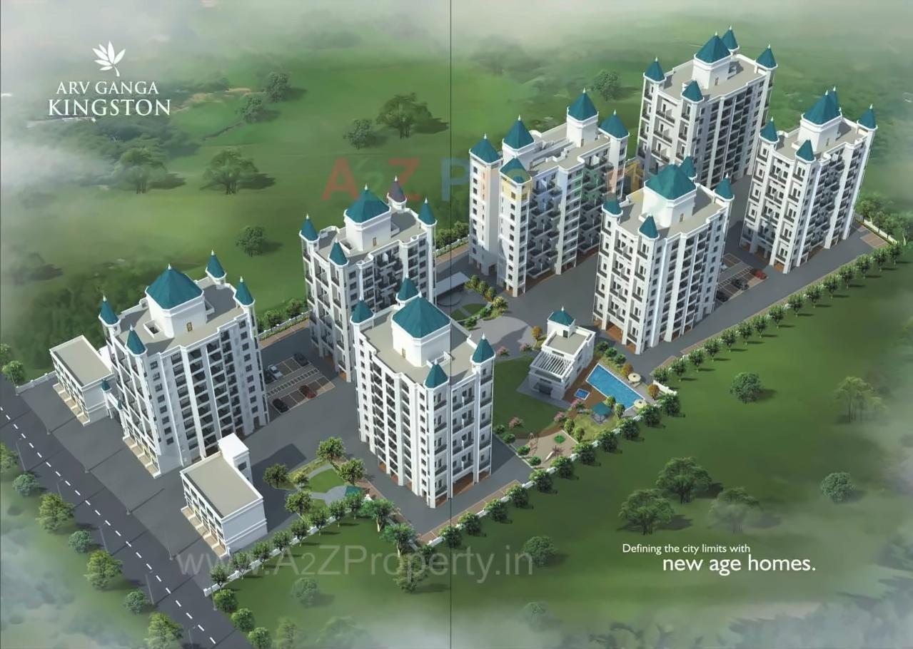 3D Elevation of real estate project Ganga Kingston located at Mohammadwadi, Pune, Maharashtra