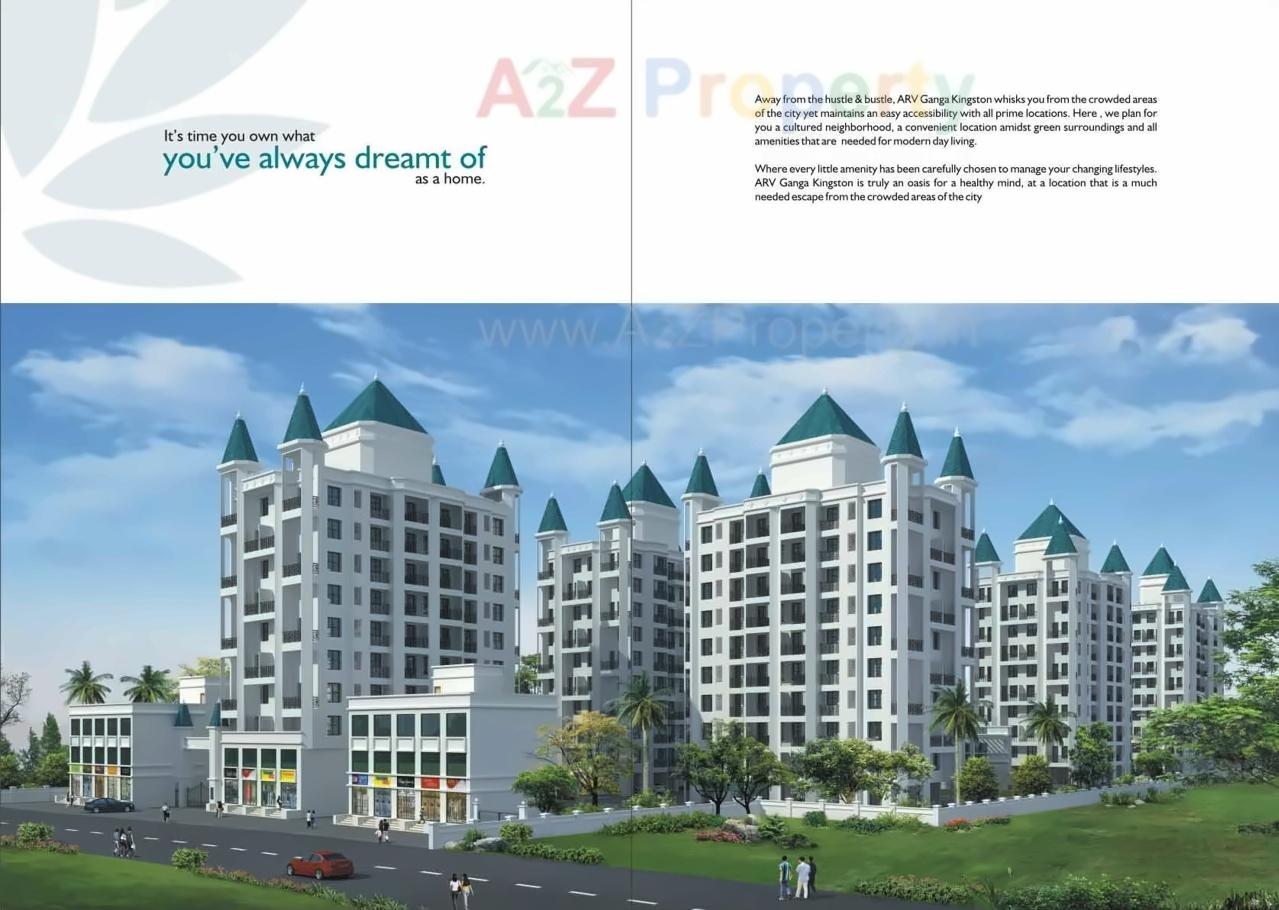 3D Elevation of real estate project Ganga Kingston located at Mohammadwadi, Pune, Maharashtra