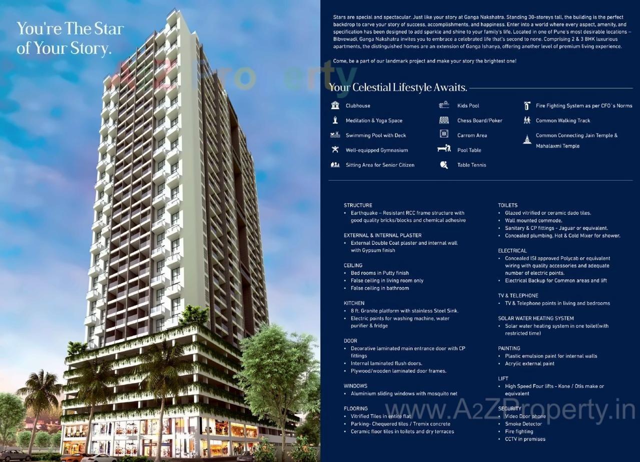 3D Elevation of real estate project Ganga Nakshatra located at Dhankawadi, Pune, Maharashtra