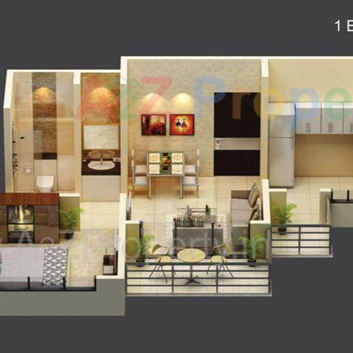 Gnt Floor Plan1 of real estate project Ganga Newtown Ph 0 located at Dhanori, Pune, Maharashtra