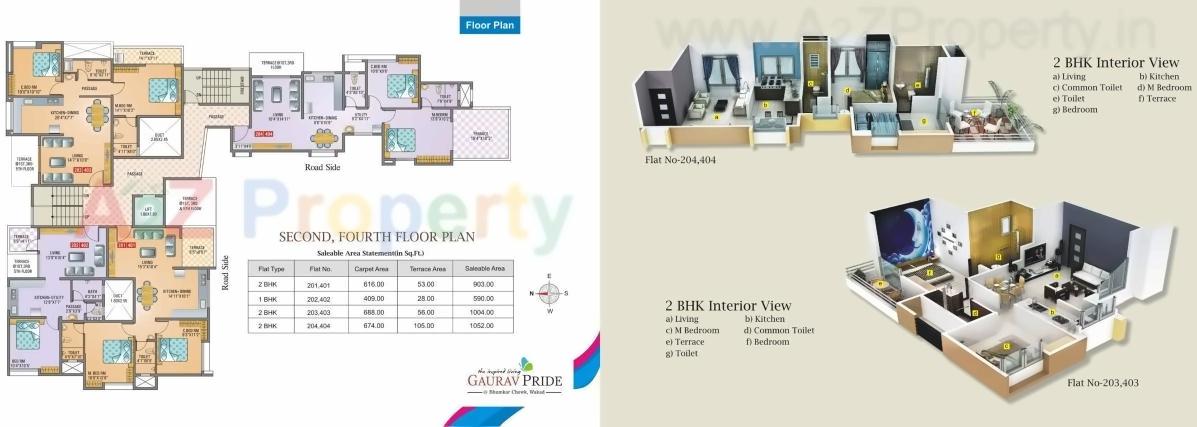 Layout of real estate project Gaurav Pride located at Wakad, Pune, Maharashtra