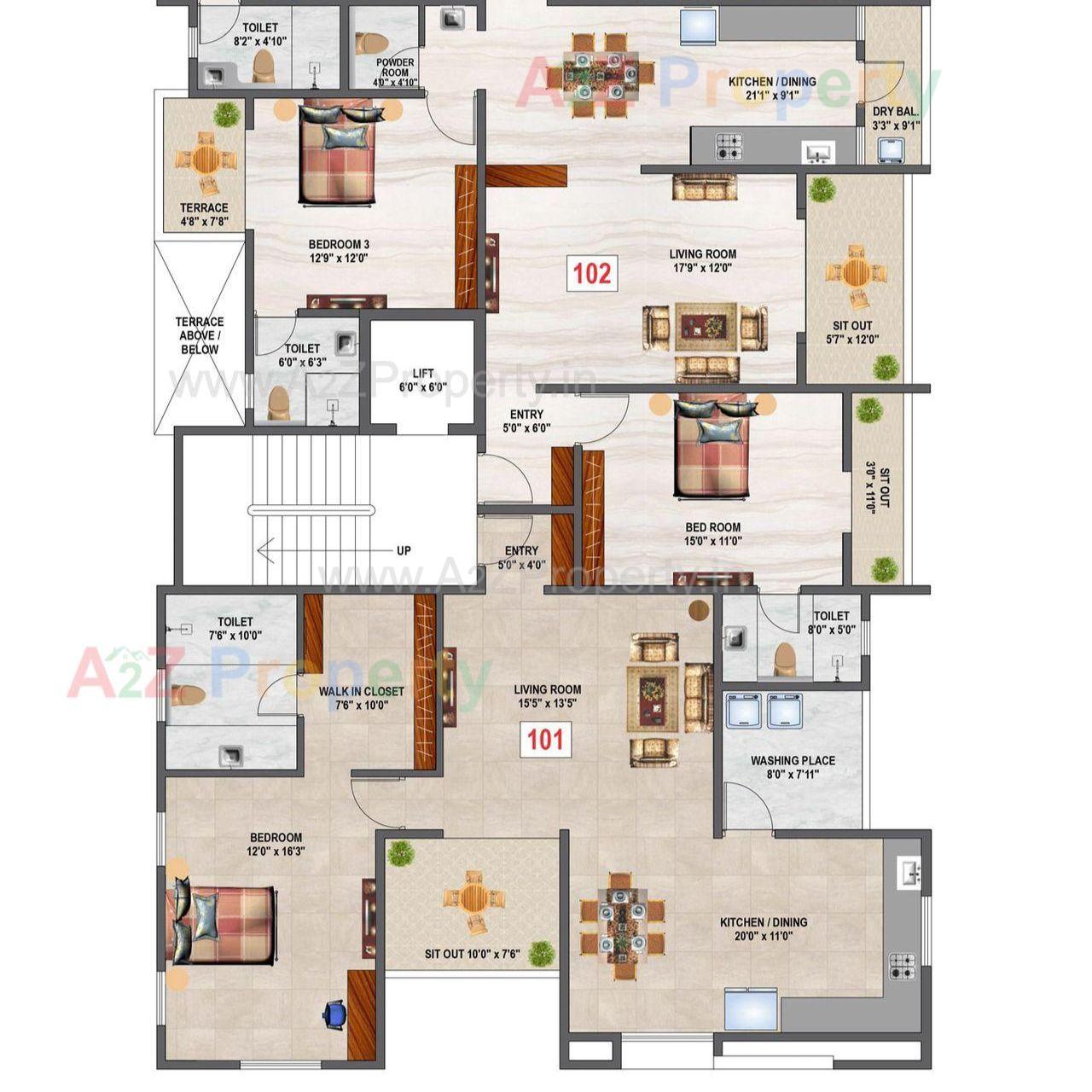 Gauri 1st Floor Plan (1) of real estate project Gauri located at Pune-m-corp, Pune, Maharashtra