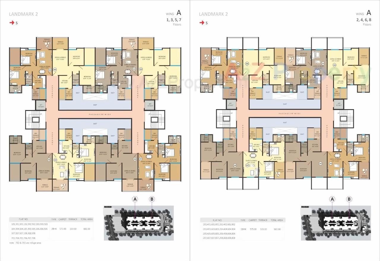 Layout of real estate project Gayatrree Landmark located at Thergaon, Pune, Maharashtra