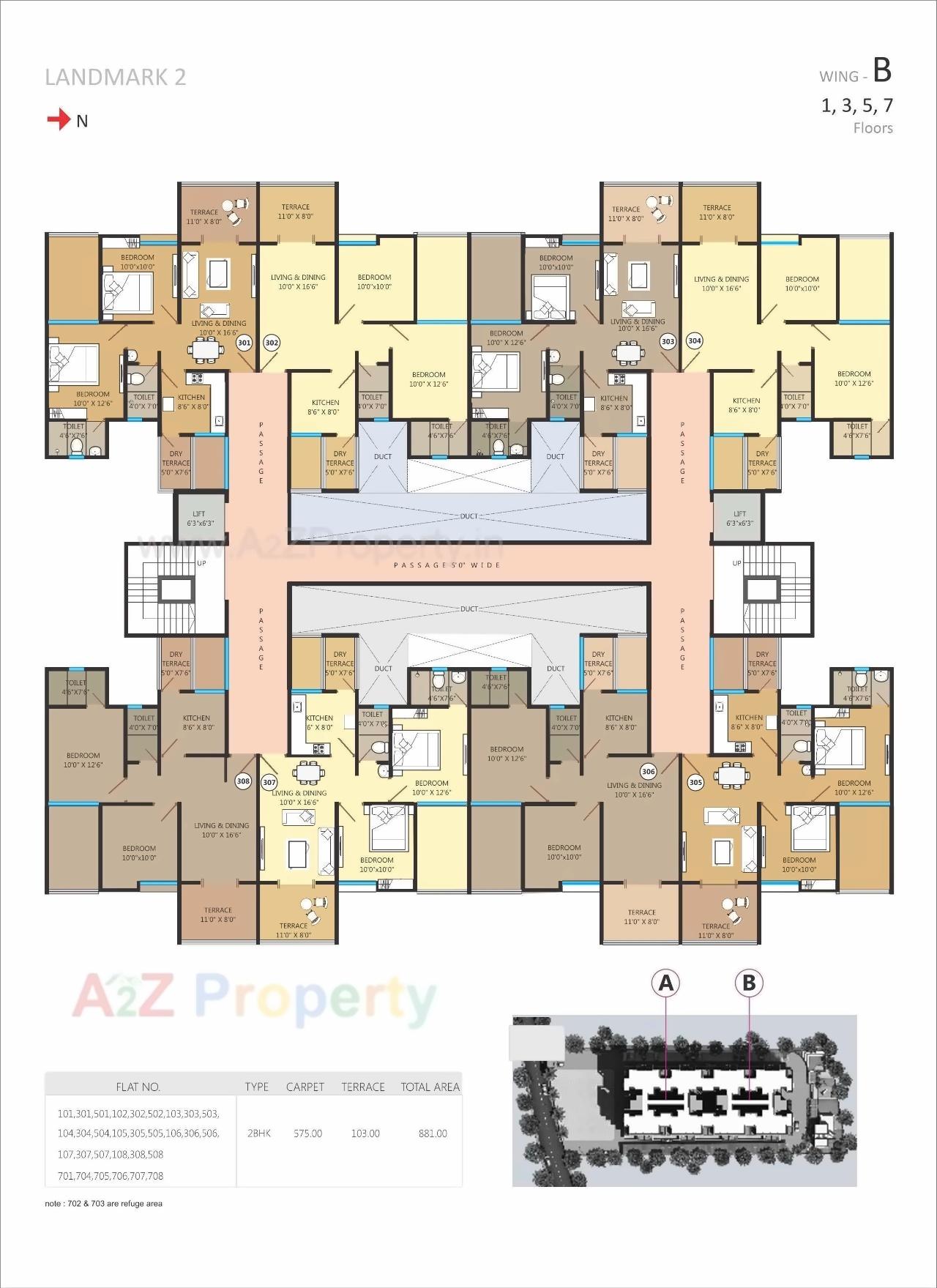 Layout of real estate project Gayatrree Landmark located at Thergaon, Pune, Maharashtra