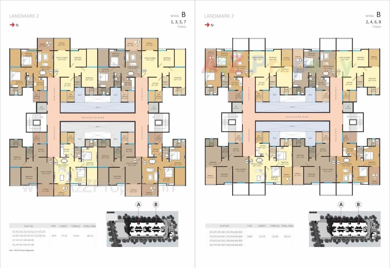 Layout of real estate project Gayatrree Landmark located at Thergaon, Pune, Maharashtra