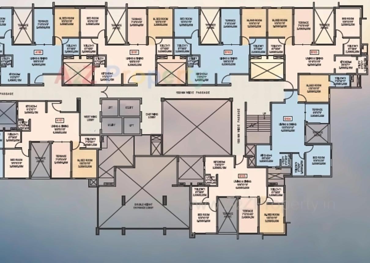 Layout of real estate project Geras Misty Waters located at Keshavnagarmundwa, Pune, Maharashtra